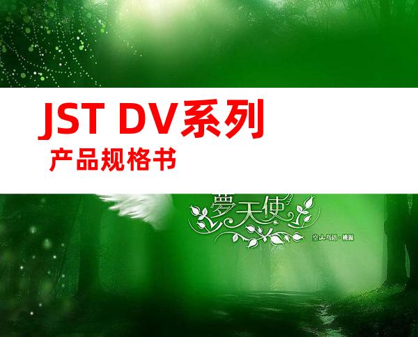 JST DV系列 产品规格书